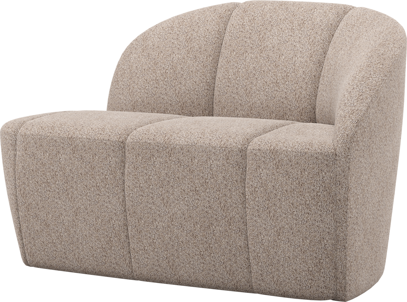 -personers Sofa Bænk Woood Mojo Højre Mørk Sand Chenille B112 Cm
