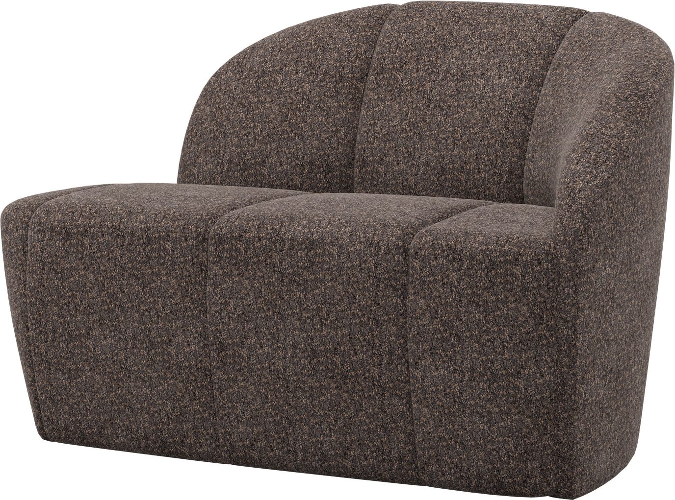 -personers Sofa Bænk Woood Mojo Højrevendt Brun Valley Chenille 73x112x77 Cm 100 Polyester