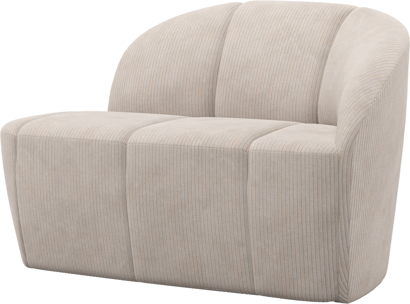 -personers Sofa Bænk Woood Mojo Højrevendt Ecru Ribstof Jacquard H73xb112xd77 Cm