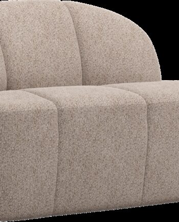 -personers Sofa Bænk Woood Mojo  Mørk Sand Chenille  B112   D77   H73 Cm  Venstrevendt