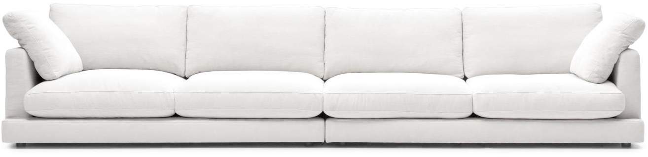 -personers Sofa Kave Home Gala Hvid Tekstureret Chenille L390 Cm