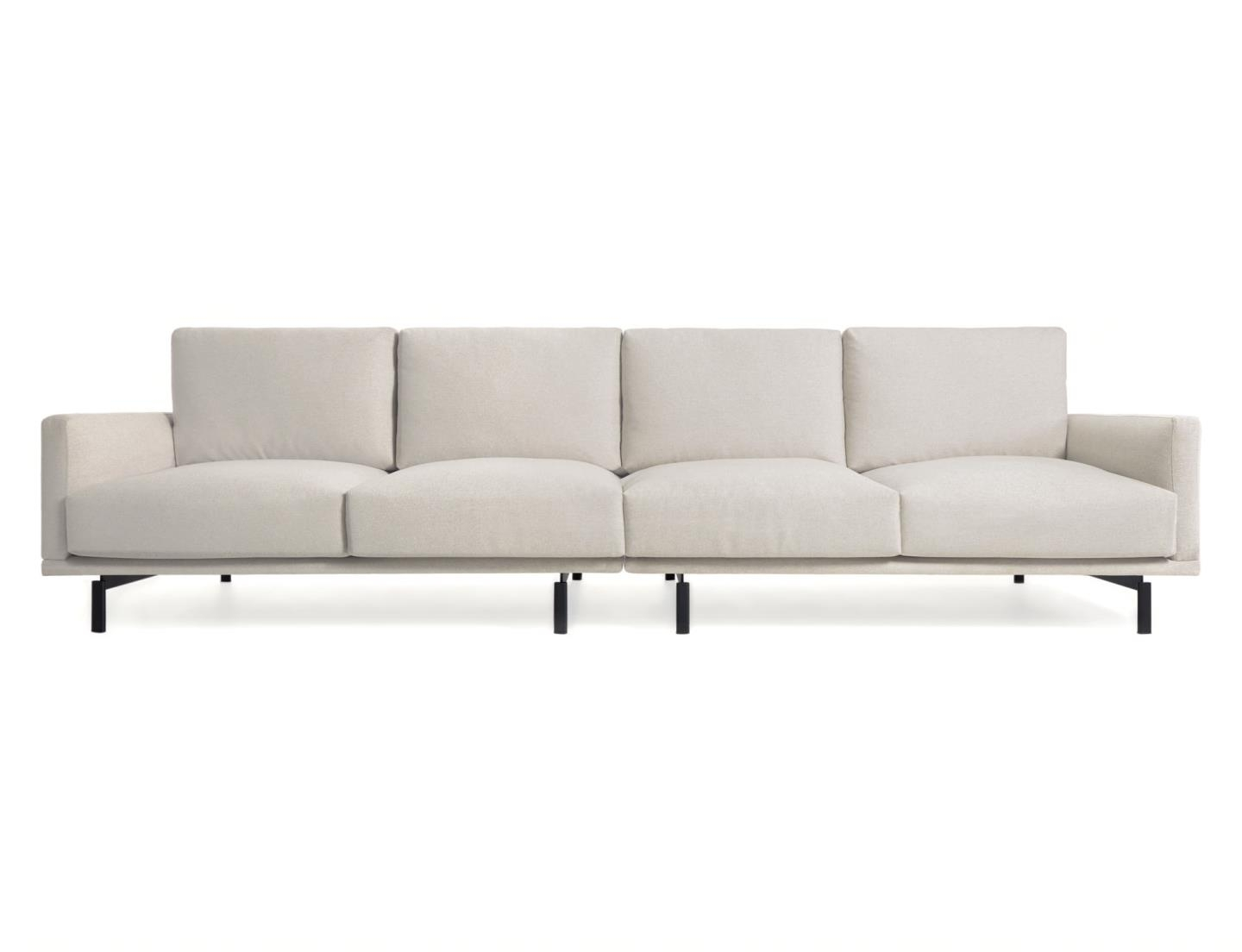 -personers Sofa Kave Home Galene Beige Polstret Genbrugstekstil Nordisk Design L414 Cm