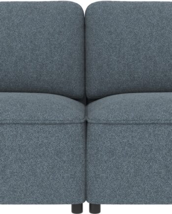 -personers Sofa Rowico Norris Bobby Mellemblå Polyester ø102x226x80 Cm Martindale 100 000 Nozag-fjedre Koldskum