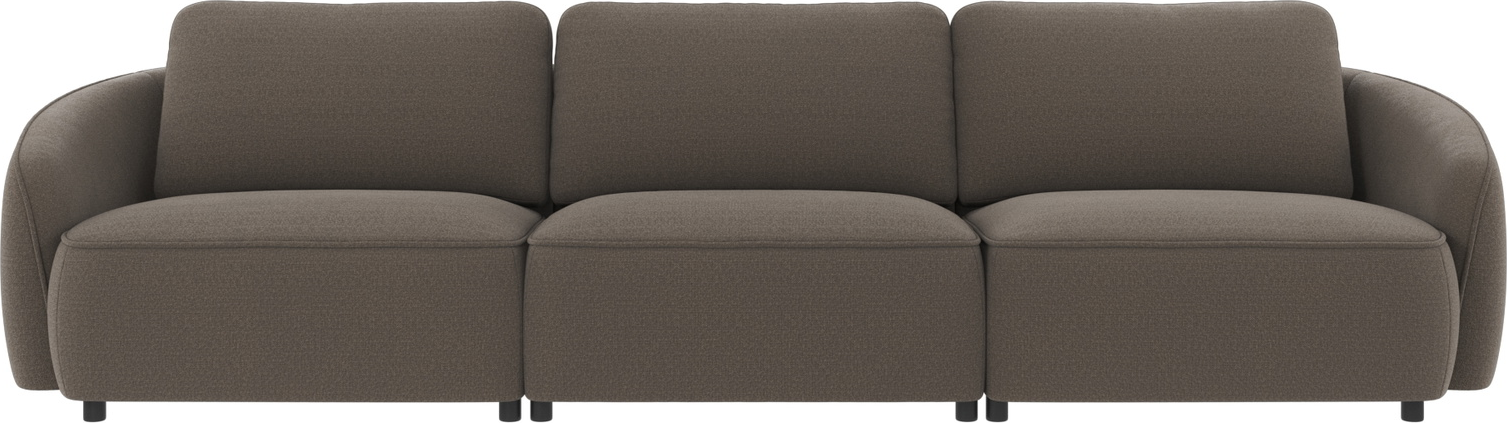 -personers Sofa Rowico Norris Rita Polyester Mellemgrå 319 Cm