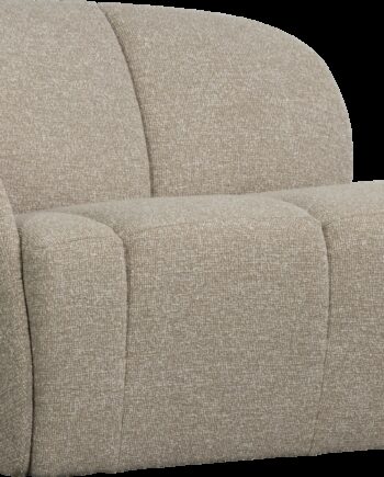 -personers Sofa Woood Mojo Bouclé Beige Melange B112 Cm Manuelt Justerbare Armlæn Venstre