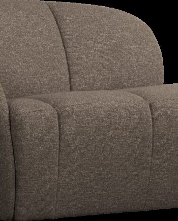 -personers Sofa Woood Mojo Brun Melange Bouclé 112 Cm Manuel Justerbar Armlæn Venstre