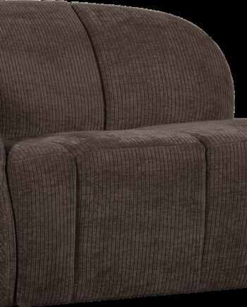 -personers Sofa Woood Mojo  Brun Ribstof Jacquard Velouragtig  Kompakt B112 Cm  Venstre