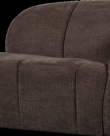 -personers Sofa Woood Mojo  Ribstof Jacquardvævet  Blød Fløjlsagtig Overflade  Brun  B112   D77   H73 Cm